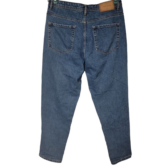 Zara TRF Mom Jeans Sz 8 High Waist Tapered Denim - Picture 3 of 4